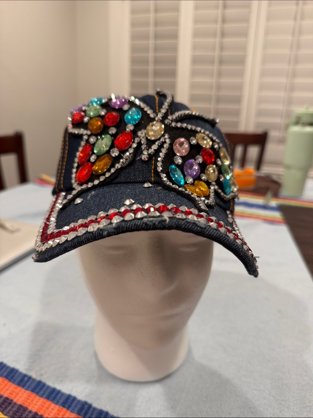 Baseball Caps bedazzled.   EUC SP Sophia Collection